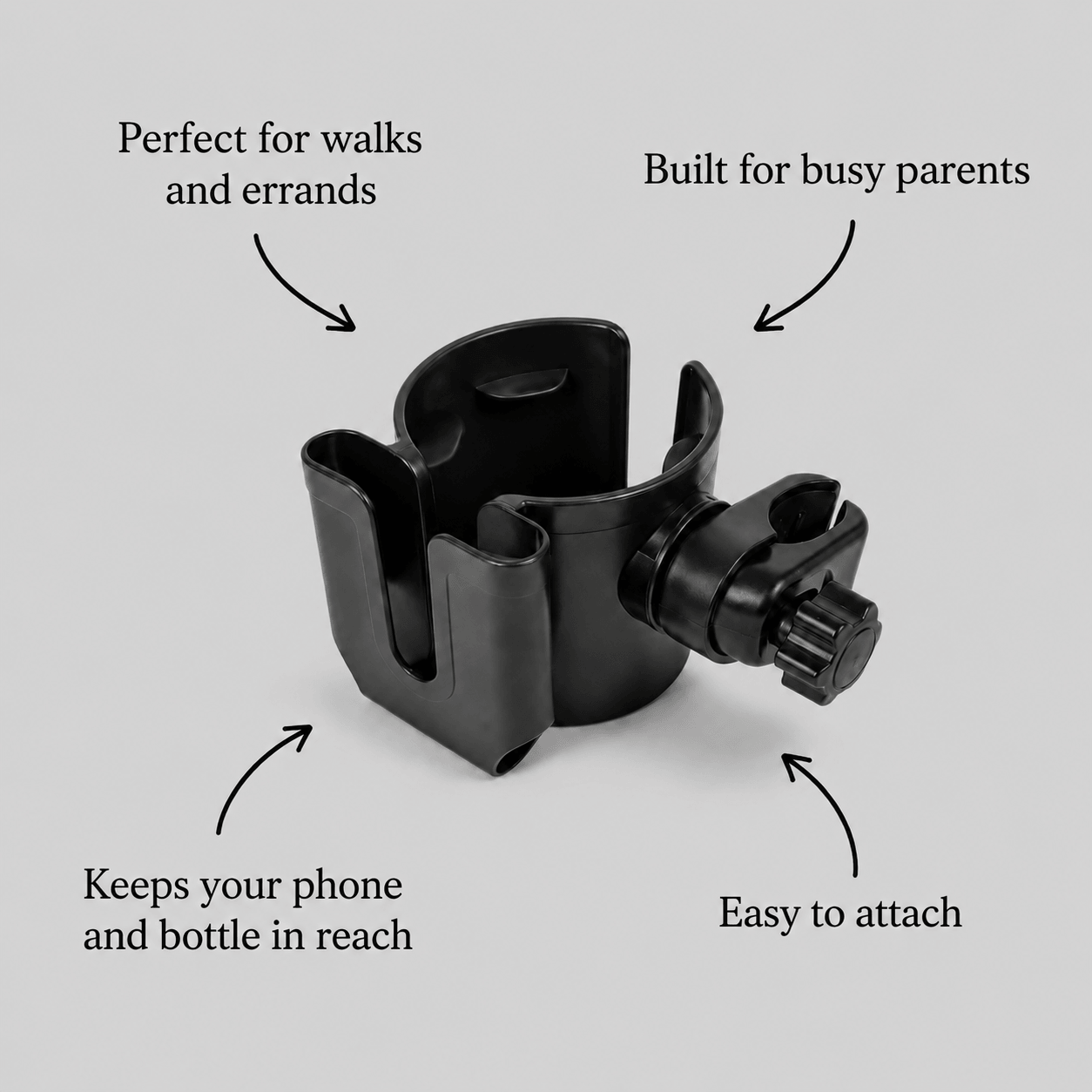 TinyTote™ Stroller Phone & Cup Holder